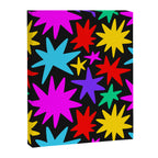 Colorful fun star shape art pattern Canvas Print Gallery Image 8