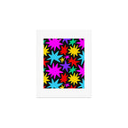 Colorful fun star shape art pattern Art Print Gallery Image 1