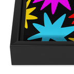 Colorful fun star shape art pattern Framed Canvas Print Gallery Image 3
