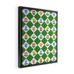 Colorful geometric flower art pattern Framed Canvas Print Gallery Image 2