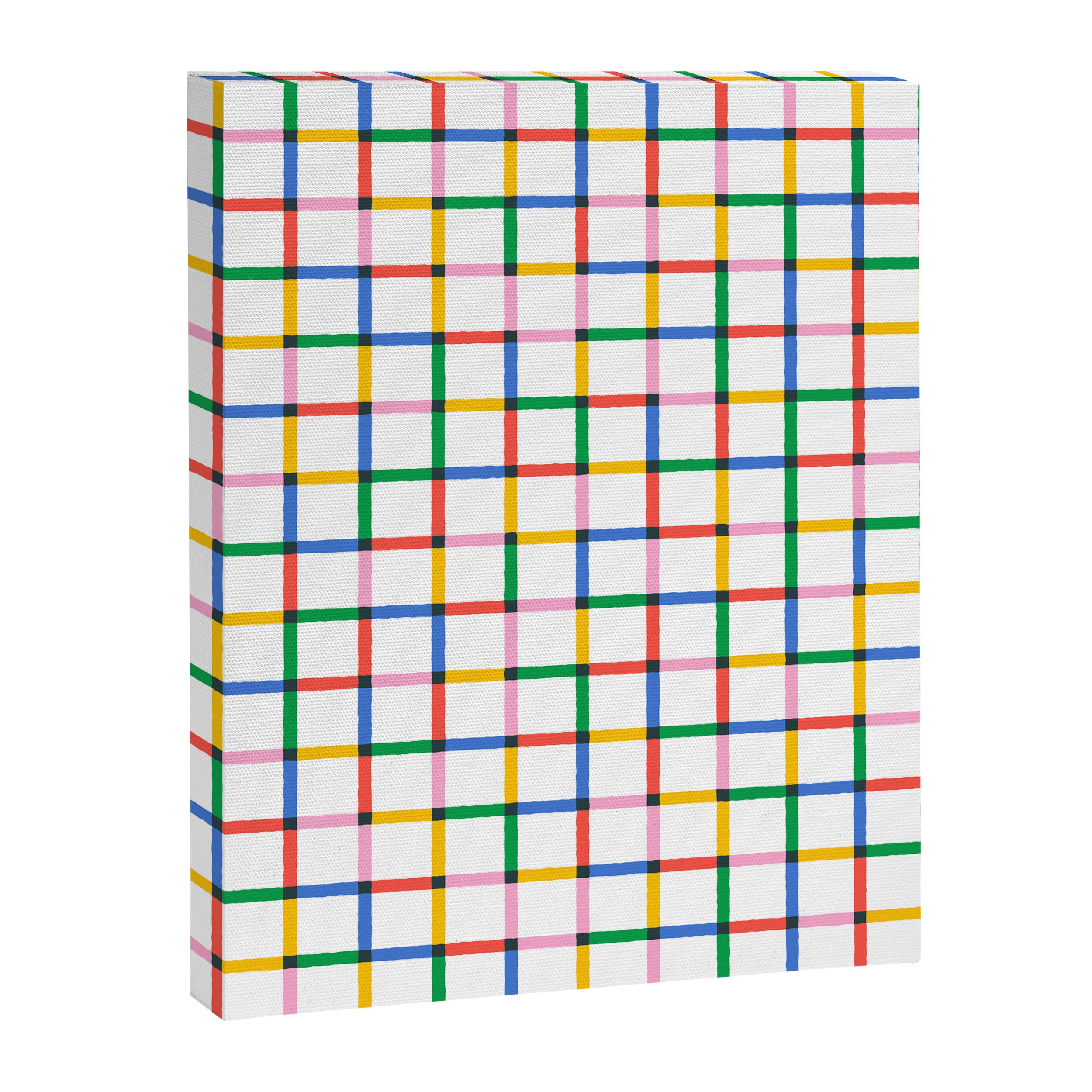 Colorful geometric square mosaic grid pattern Canvas Print Gallery Image 8