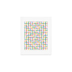 Colorful geometric square mosaic grid pattern Art Print Gallery Image 1