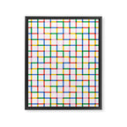 Colorful geometric square mosaic grid pattern Framed Canvas Print Gallery Image 8