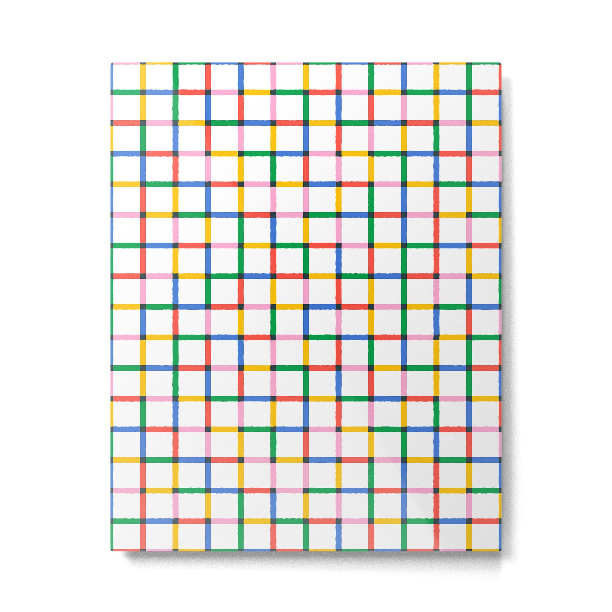 Colorful geometric square mosaic grid pattern Metal Print Gallery Image 6