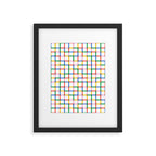 Colorful geometric square mosaic grid pattern Framed Art Print Gallery Image 6