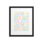 Colorful happy smiling face cartoon pattern Framed Art Print Gallery Image 6