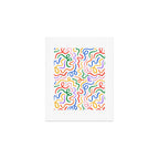 Colorful line doodle art pattern Art Print Gallery Image 1