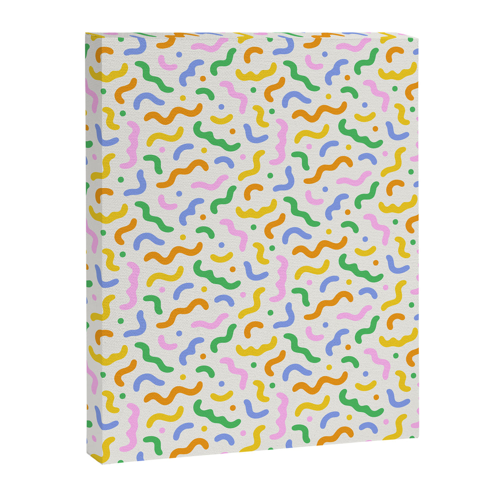 Colorful line doodle art pattern Canvas Print Gallery Image 8
