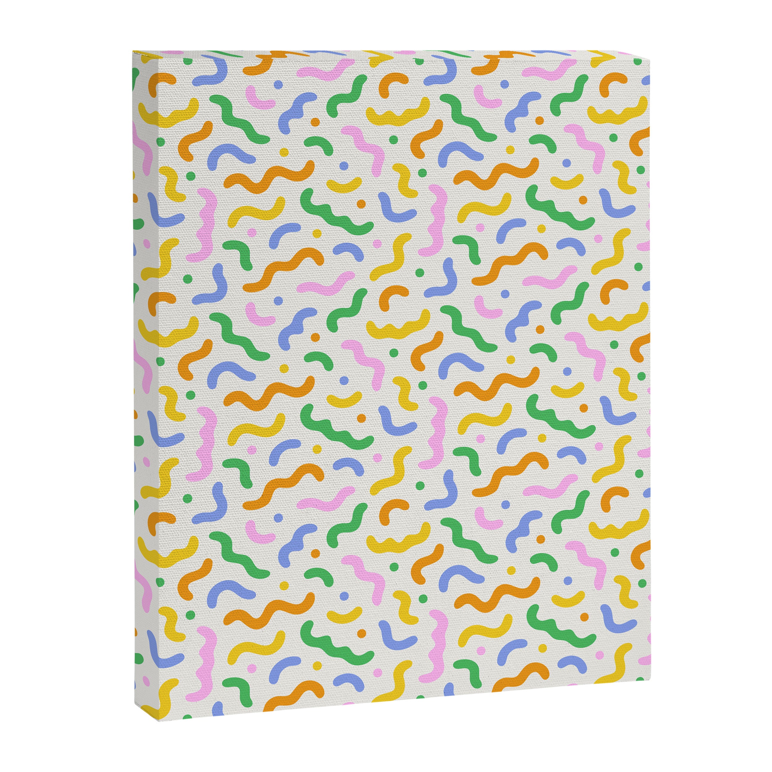 Colorful line doodle art pattern Canvas Print Gallery Image 8