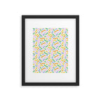 Colorful line doodle art pattern Framed Art Print Gallery Image 6