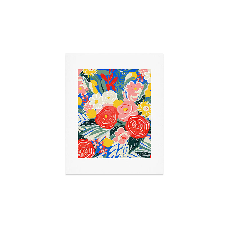Colorful nature flower art pattern Art Print Gallery Image 1