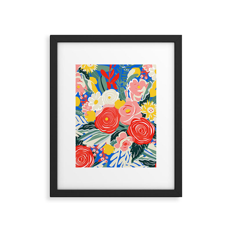Colorful nature flower art pattern Framed Art Print Gallery Image 6