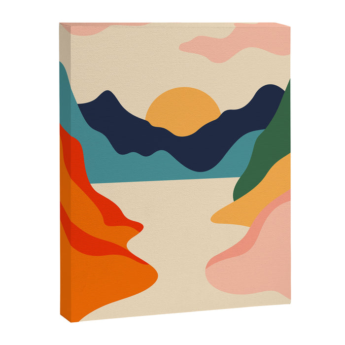 Colorful nature mountain landscape art Canvas Print Gallery Image 1