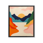 Colorful nature mountain landscape art Framed Canvas Print Gallery Image 6