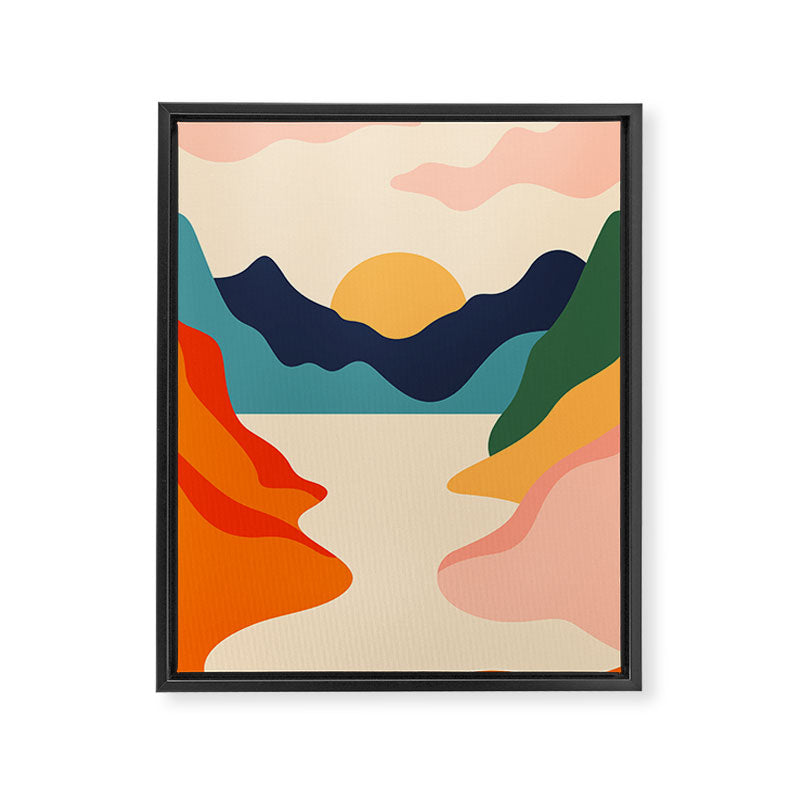 Colorful nature mountain landscape art Framed Canvas Print Gallery Image 6