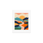 Colorful nature mountain landscape art Art Print Gallery Image 1