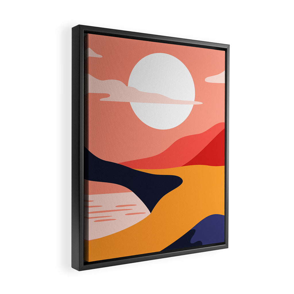 Colorful nature mountain landscape art Framed Canvas Print Gallery Image 2