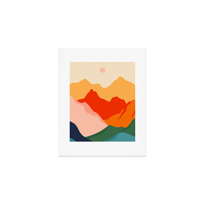 Colorful nature mountain landscape art Art Print Gallery Image 1
