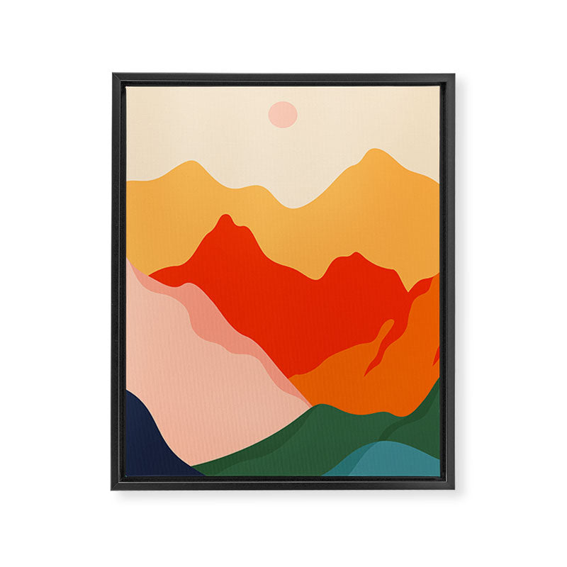 Colorful nature mountain landscape art Framed Canvas Print Gallery Image 6