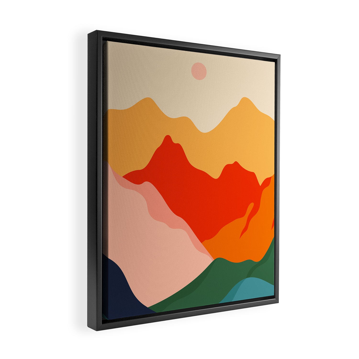Colorful nature mountain landscape art Framed Canvas Print Gallery Image 2