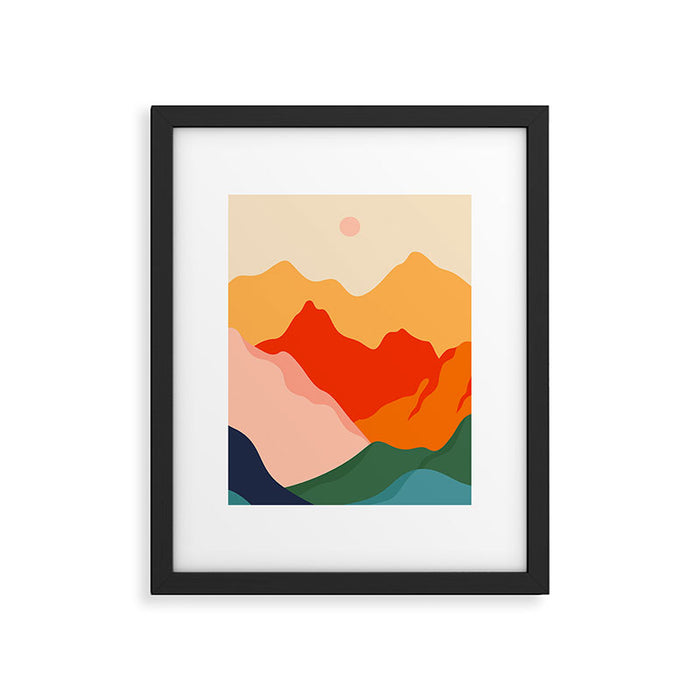 Colorful nature mountain landscape art Framed Art Print Gallery Image 1