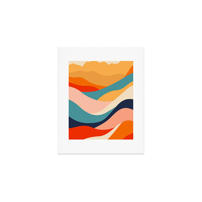 Colorful nature mountain landscape art Art Print Gallery Image 1