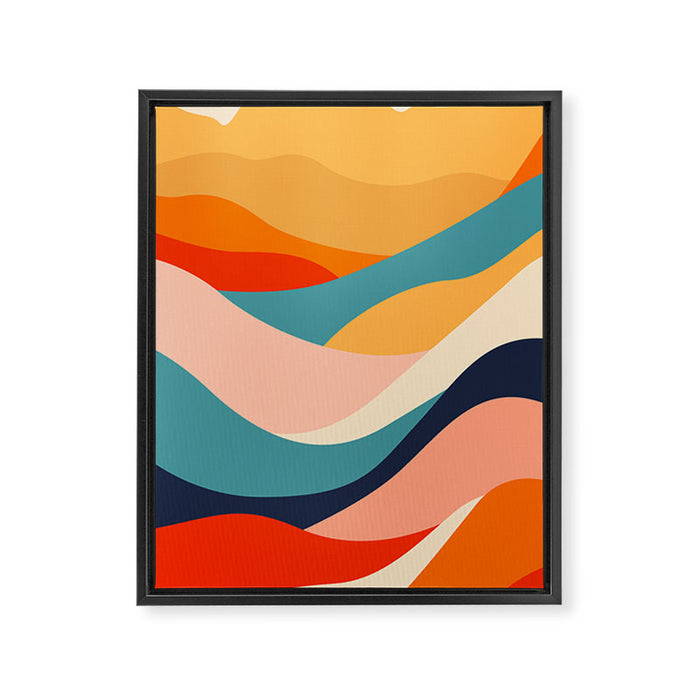 Colorful nature mountain landscape art Framed Canvas Print Gallery Image 1