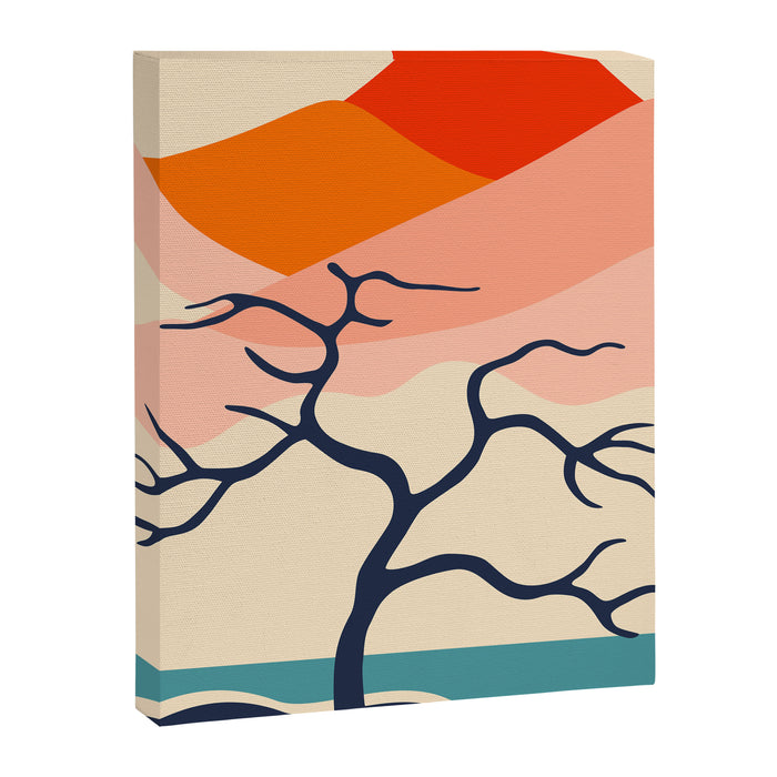 Colorful nature mountain tree landscape Canvas Print Gallery Image 1