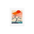 Colorful nature mountain tree landscape Art Print Gallery Image 1