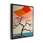 Colorful nature mountain tree landscape Framed Canvas Print Gallery Image 2