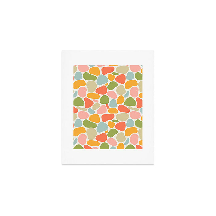 Colorful organic shape art pattern Art Print Gallery Image 1