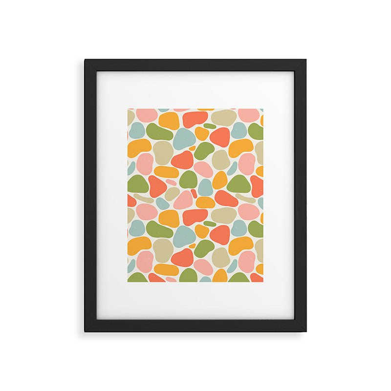 Colorful organic shape art pattern Framed Art Print Gallery Image 6