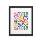 Colorful paint brush stroke art texture Framed Art Print Gallery Image 6