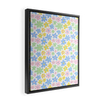 Colorful pastel flower art pattern Framed Canvas Print Gallery Image 2