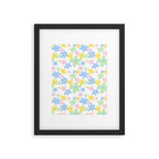 Colorful pastel flower art pattern Framed Art Print Gallery Image 6