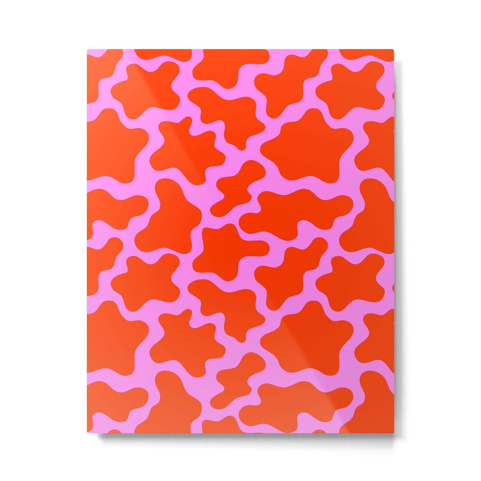 Colorful pink cow print seamless pattern Metal Print Gallery Image 6