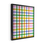Colorful plaid line grid pattern Framed Canvas Print Gallery Image 2