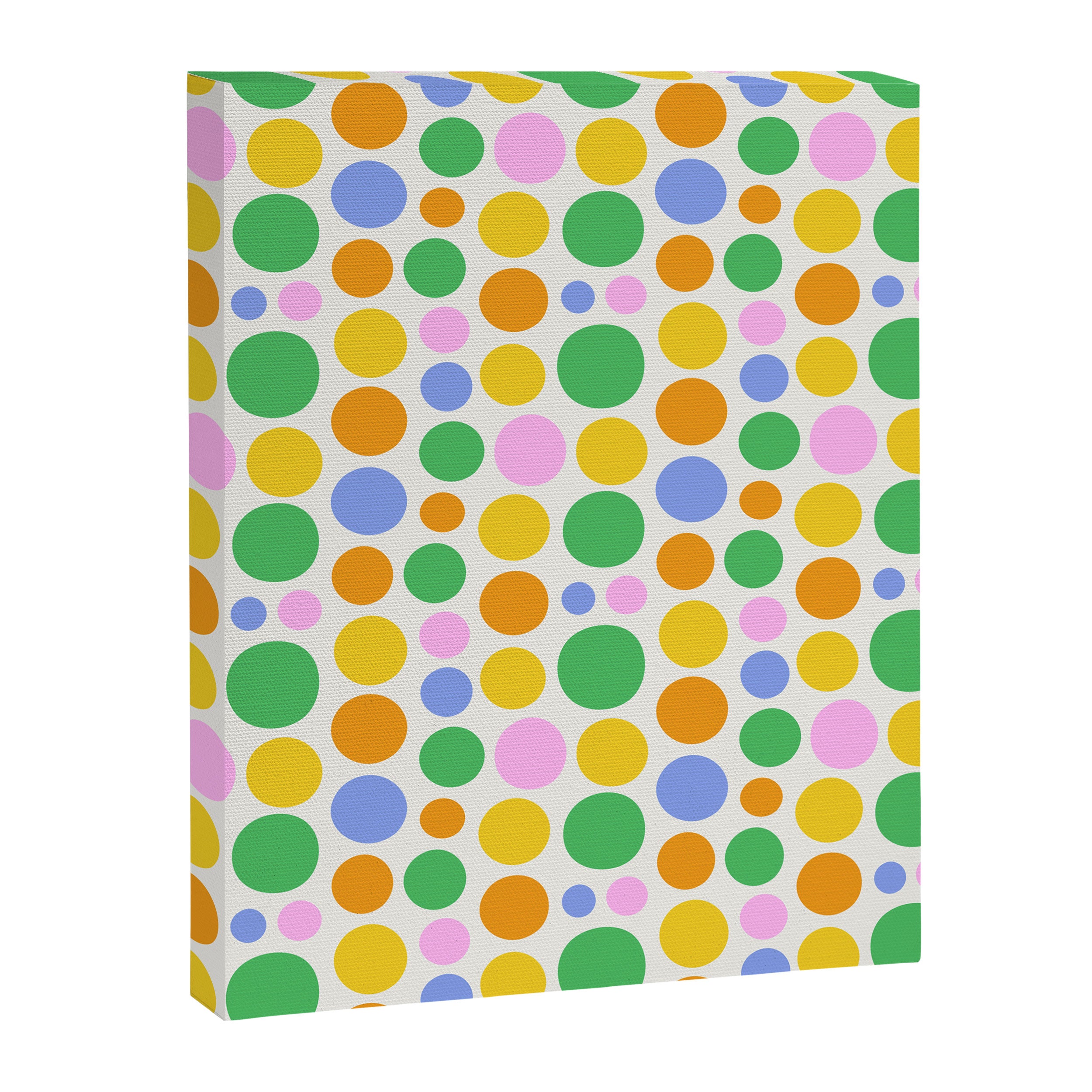 Colorful polka dot circle cartoon pattern Canvas Print Gallery Image 8