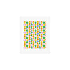 Colorful polka dot circle cartoon pattern Art Print Gallery Image 1