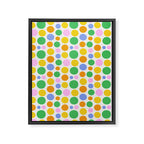 Colorful polka dot circle cartoon pattern Framed Canvas Print Gallery Image 8
