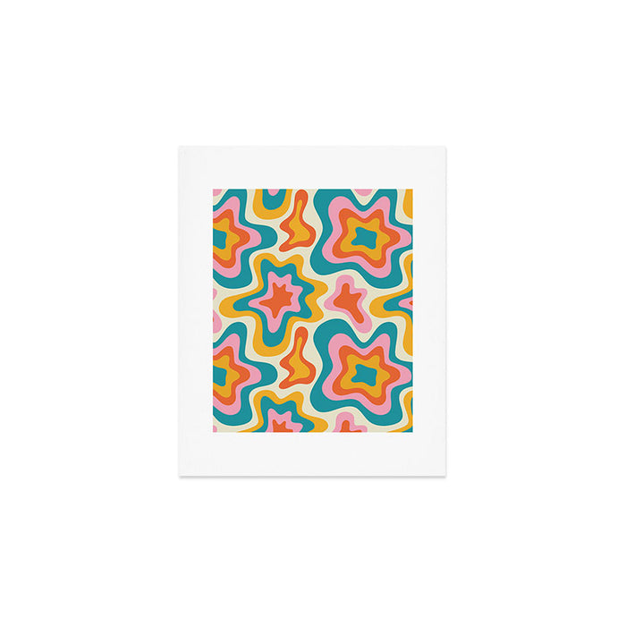 Colorful psychedelic hippie tie dye art pattern Art Print Gallery Image 1
