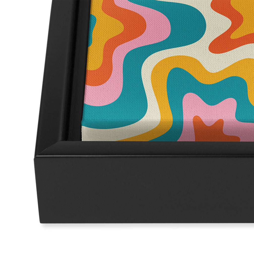 Colorful psychedelic hippie tie dye art pattern Framed Canvas Print Gallery Image 3