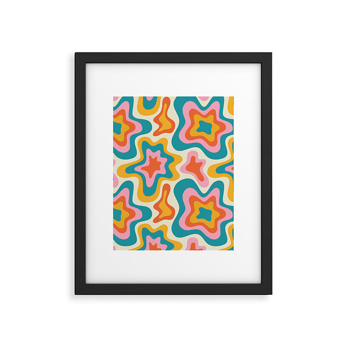Colorful psychedelic hippie tie dye art pattern Framed Art Print Gallery Image 1