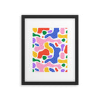 Colorful rainbow organic shape art pattern Framed Art Print Gallery Image 6