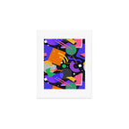 Colorful retro 90s abstract memphis shape pattern Art Print Gallery Image 1
