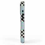 Colorful retro checkered patchwork pattern iPhone Case Gallery Image 2