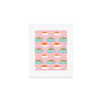 Colorful retro coffee cup art pattern Art Print Gallery Image 1