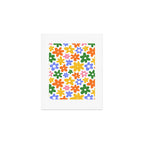 Colorful retro flower art pattern Art Print Gallery Image 1