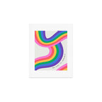 Colorful retro rainbow quote art texture print Art Print Gallery Image 1