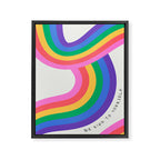 Colorful retro rainbow quote art texture print Framed Canvas Print Gallery Image 6